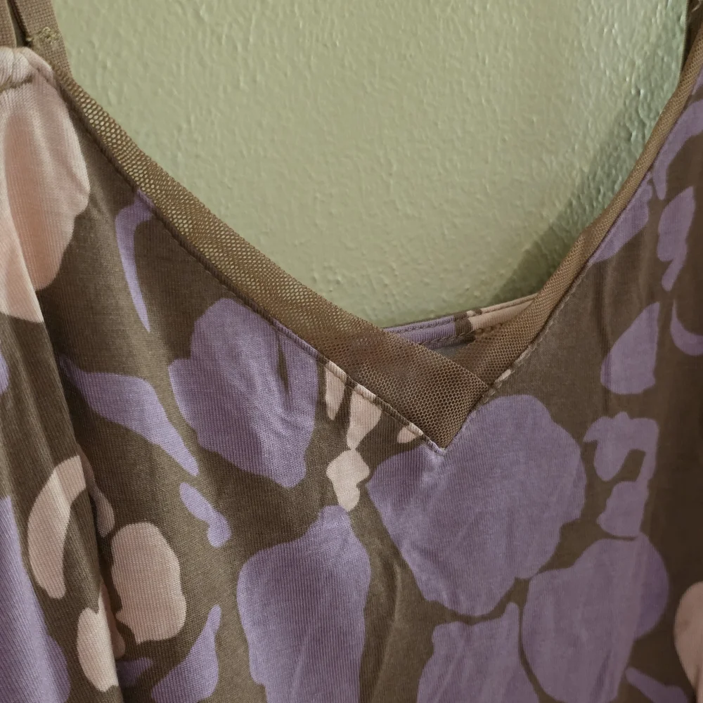 Stars Above Ultra Soft Spaghetti Strap Abstract Floral Sleep Tank Top Pajama